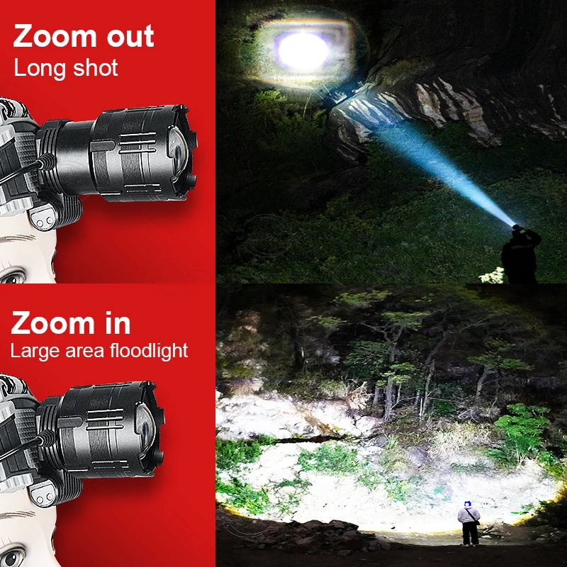 Torcia LED ultra potente, torcia LED ricaricabile da 100.000 lumen Torcia LED ultra potente, torcia LED ricaricabile da 100.000 lumen
