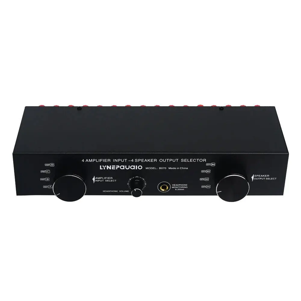 LINEPAUDIO 4 IN 4 OUT Power Amplifier Speaker Selector Switcher Speaker Switch 4