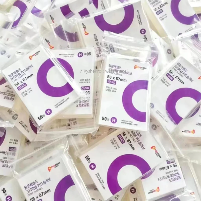 Pochettes transparentes pour cartes, film de protection 20 deniers, compatibles avec les jeux de société de taille standard, MTG Pokemon Lorcana, 50 pièces