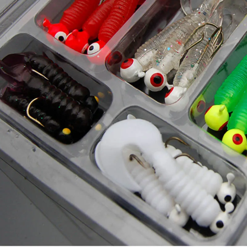 21 piece Mini Soft Fishing Lure Set 3