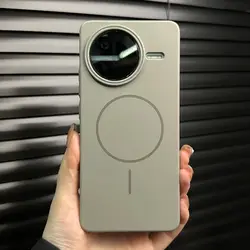 Sleek Magnetic Wireless Charging Protective Hard Case - Slim Design for POCO F7 Ultra (Gray)