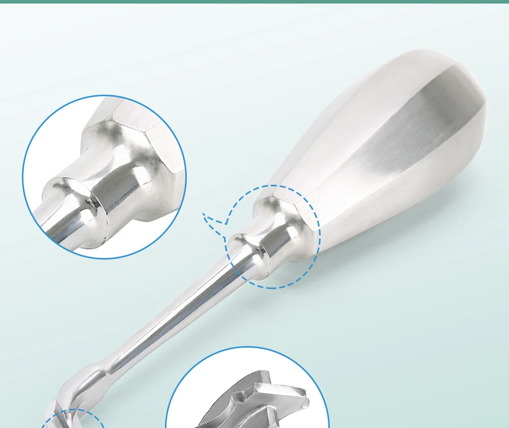 AZDENT Dental Krone Spreizer Bohrer Restaurierung Forcep Metall Griff Rutschfeste Dental Wurzel Aufzug Kreuz Gebrochene Krone Entferner – Detail 6