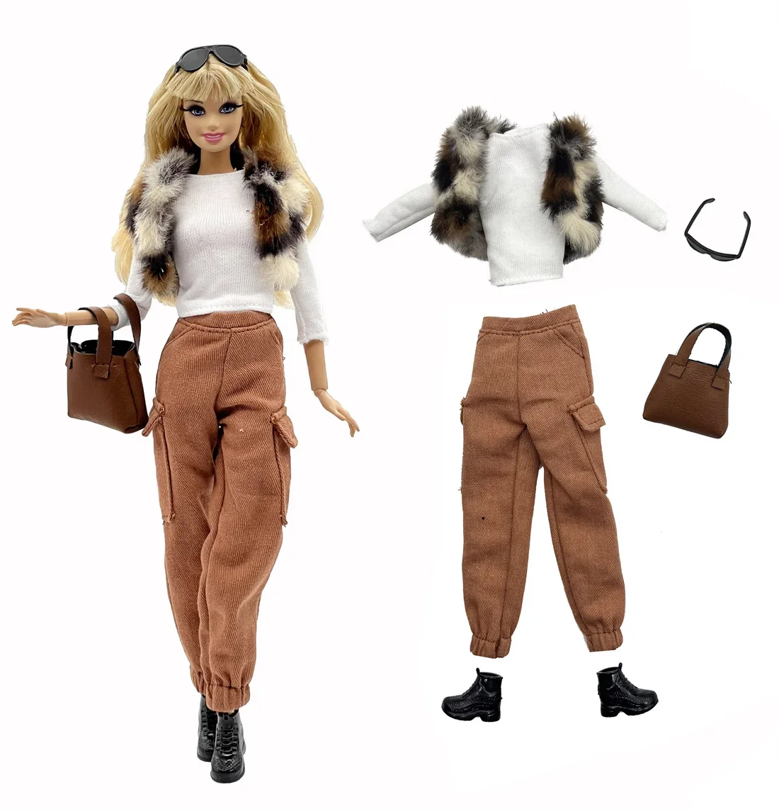 1 مجموعة القماش إكسسوارات دمي نموذج الموضة ملابس غ...