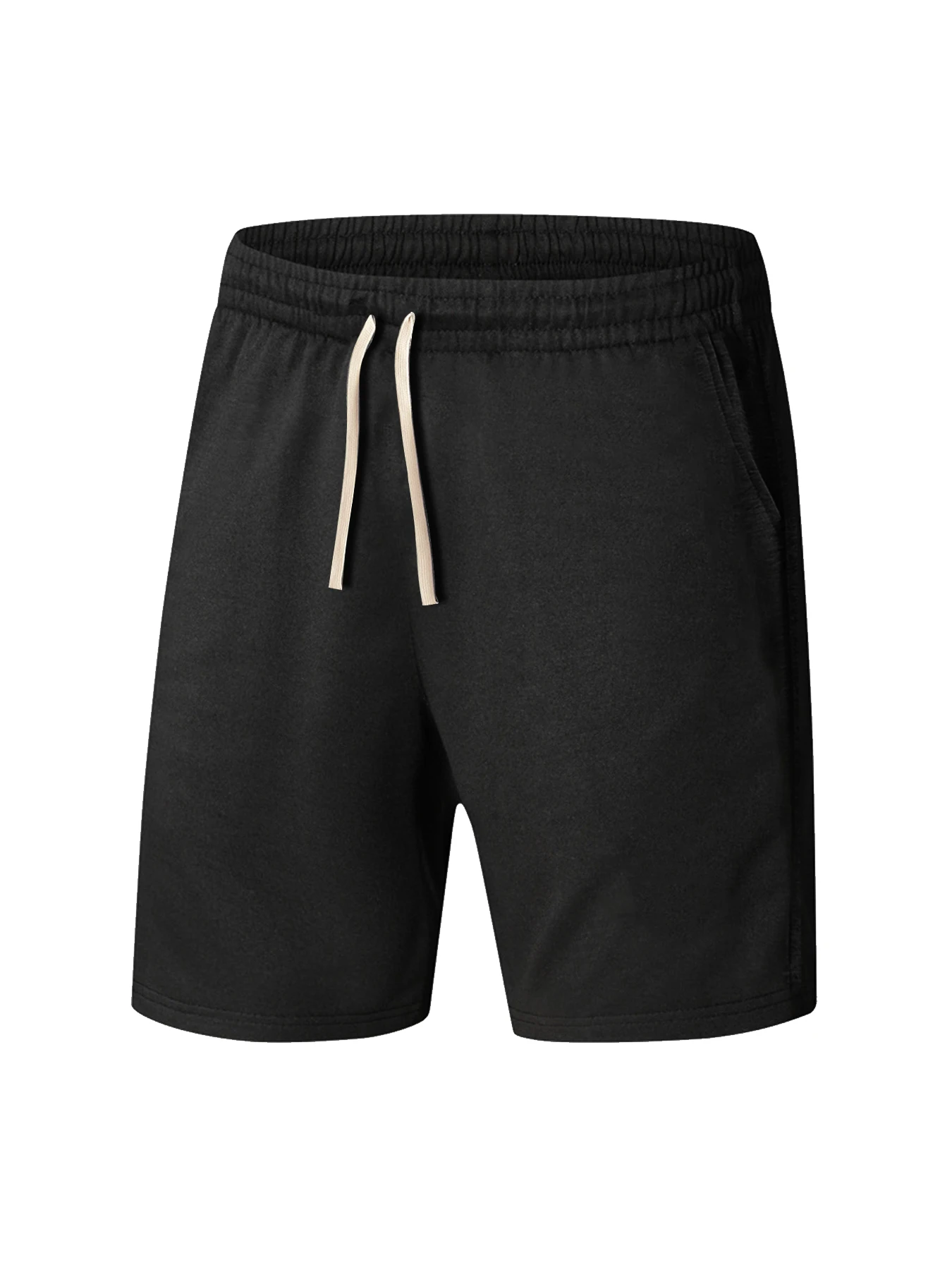 Men's Shorts Casual Pants Summer New Solid Color Lace-up Sweatpants  Outdoor Running Jogger Fitness Workout Knee Length Short 3