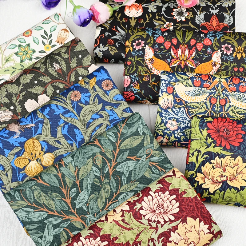 sweet floral cloth, pure cotton, small and fresh printed girls' dress fabric DIY Cotton Fabrics Fabrics quilting fabric TISSU