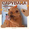 Cartoon Capybara Wearable Hooded Blanket For Adult Soft Warm Flannel Cute Capybara Hoodie Shawl Throw Cloak Wrap For Home Office 4