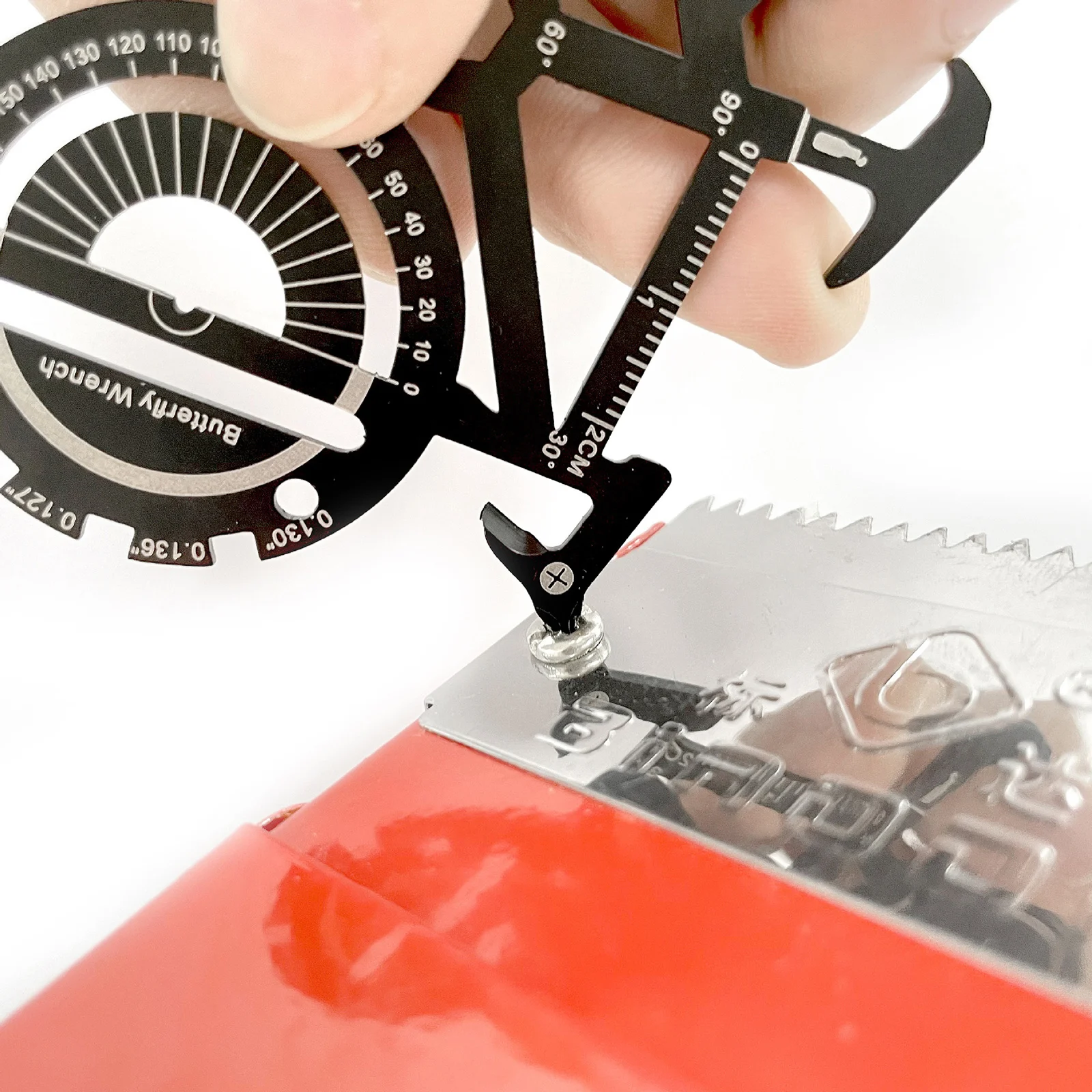 20-in-1 Bicycle Multitool Card Survival Gadgets Keychain Utility Pocket Tool Stainless Steel 90 * 56.5 * 1.5mm Outdoor Tools