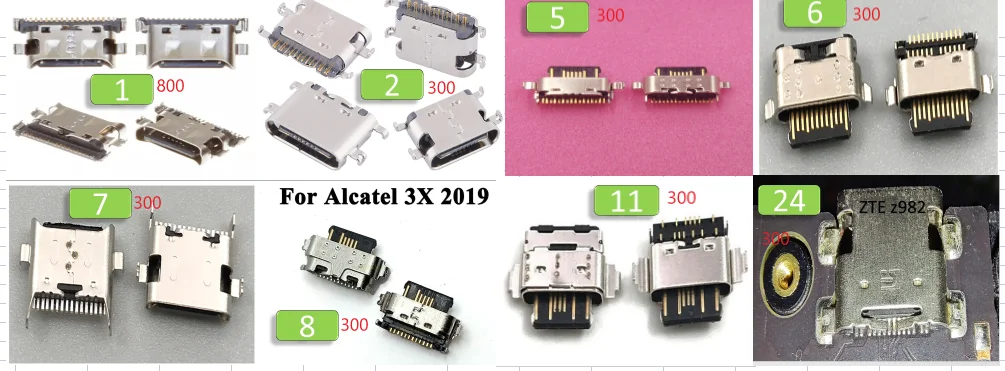 

For Huawei Xiaomi Samsung Lenovo MOTO LG ZTE Micro USB 5 Pin USB Charging Port Connector Charge Socket Dock / Total