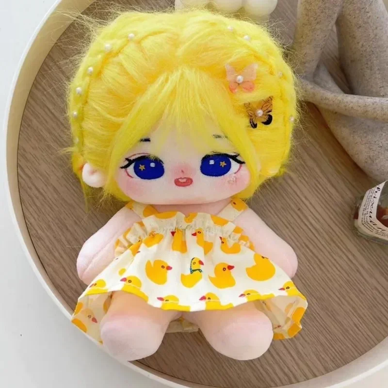 

20cm Kawaii IDol Doll Cute No Attribute Girls Baby Soft Stuffed Star Dolls Anime Cartoon Collection Gifts for Kids Girls Fans