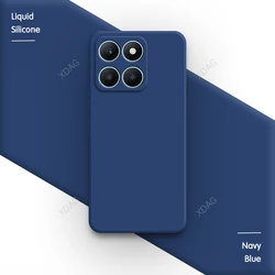 Luxury Silicone Shockproof Lens Protection Phone Case - Soft and Simple Design for Honor X6A Plus (Navy Blue)