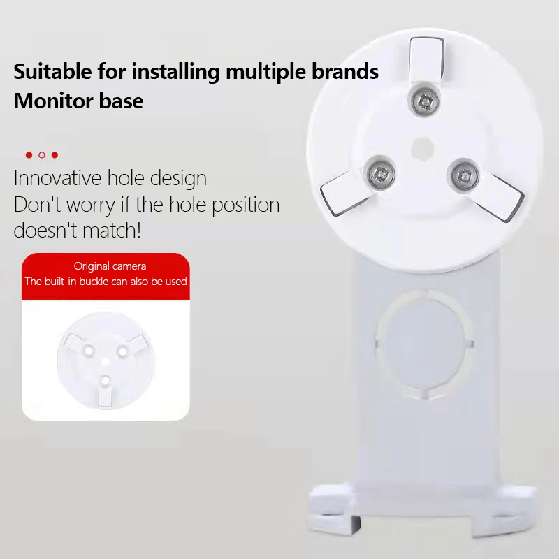 Camera Bracket Nail Free Wall Mount Camera Surveillance Holder Glue Base Screw 1Set security camera stand camera holder stand camera holder security wall mount bracket security camera bracket camera mount panel camera mounting base security camera mount