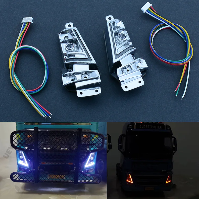 2Pcs Led Geel Positie Lichten Waarschuwing/De Breedte Licht Voor 1/14