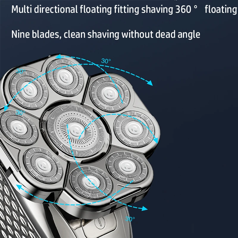 Electric Shaver Hair Trimmer Electric Razor Rotary Shaver 6in1 Grooming kits electric shaver facial body electric razor men hair beard trimmer bald head shaving machine rechargeable