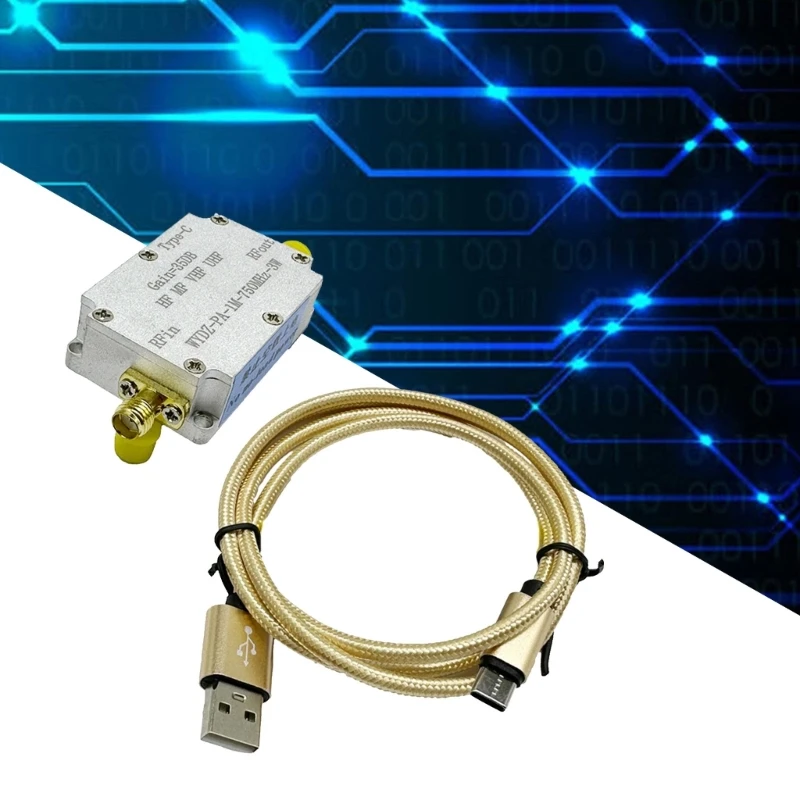 

3W Broadband Power Amplifier High Gains Socket Low Noise Amplifier Connector 1M-750M fitting for Radios Durable