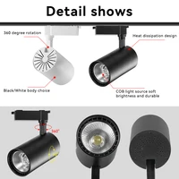 Led Track Lights COB Track Lighting Ceiling Spot Led Rail Lighting For Clothing Store Shop Decor 110V To 220V Spotlight  F 2