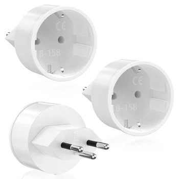 3 EU ไปยังสวิตเซอร์แลนด์ปลั๊กอะแดปเตอร์ 3 ขาปลั๊ก 10A 250V ปลั๊กเยอรมนีฝรั่งเศสสวิตเซอร์แลนด์ปลั๊กไฟฟ้าซ็อกเก็ต 1