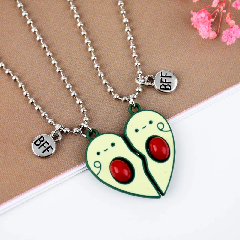 COLORFUL BLING 2-3PCS Half Split Heart BFF Necklace Cute Avocado Cat  Matching Pendant Necklace Sisters by Heart Friendship Jewelry, Zinc,  Rhinestone : Amazon.co.uk: Fashion