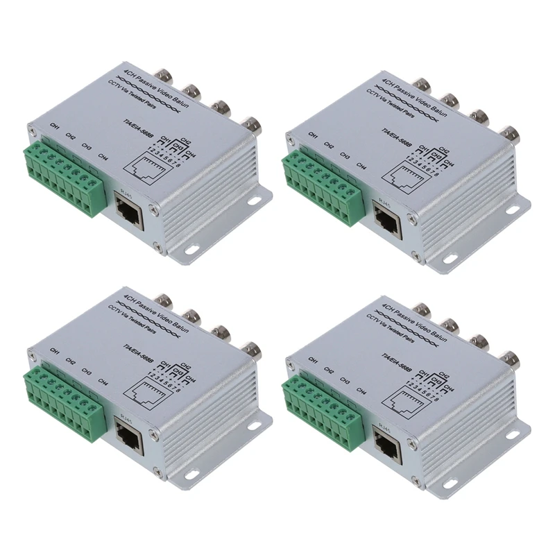 

4X UTP 4 Channel Passive Video Balun Transceiver