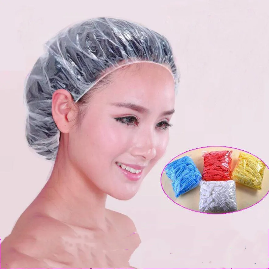 15pcs Disposable Shower Caps Hat For Catering Hat Makeup Hair Net Caps