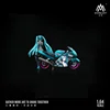 TimeMicro&MoreArt 1:64 Blue anime beauty motorcycle doll resin set 3