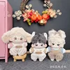 10cm cotton doll winter loop down sweater with shoulder strap pants set, cute doll changing outfit 5