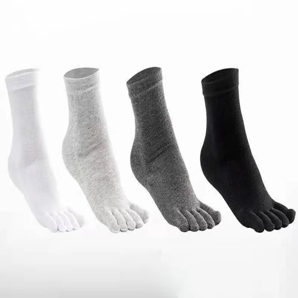 

Cotton Protect Ankle Solid Color Business Men Short Socks Five Fingers Socks Toe Socks Men'S Split Toe Sock Ankle Socks