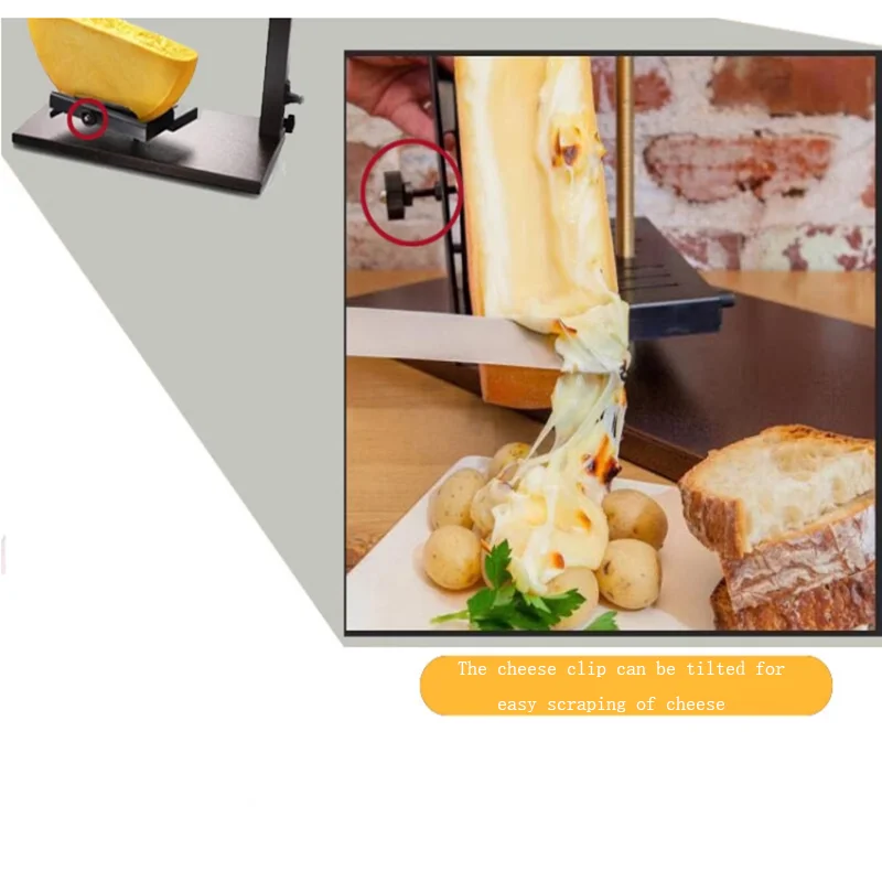 Electric Cheese Heating Machine Electric Grill Rack Cheese Melter Raclette Hot Melt Machine Cheese Grill Roasting Machine 4