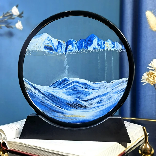 3d Quicksand Painting Crafts Hourglass Living Room Office Desktop Ornaments  Creative Gift Moving Sand Art Picture Home Decor - Figurines & Miniatures -  AliExpress