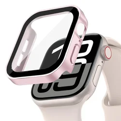 Waterproof Tempered Glass Edge Bumper Screen Protector - Series 9 - 7 - 8 45mm (Matte pink 07)