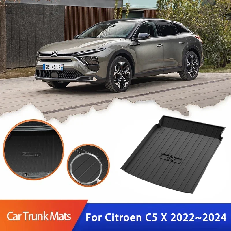 

Car Trunk Mat For Citroen C5 X 2022 2023 2024 Anti-Slip Floor Tray Liner Cargo Boot Carpet Tray Trunk Pads Auto Accessories