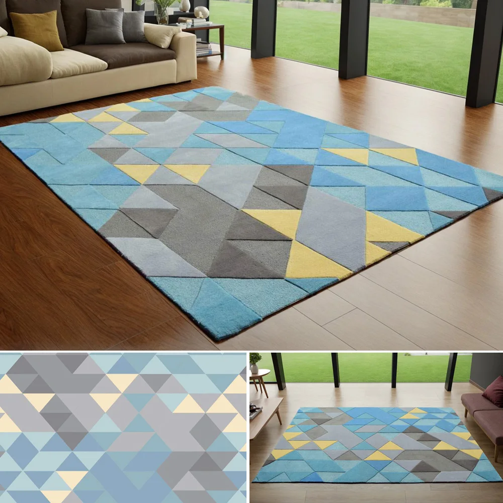 

BRIGHTEN Japanese and Korean Style Carpet Family Room Decoration Carpets for Living Room Bedroom Mat Non-slip Lattice Floor Rugs