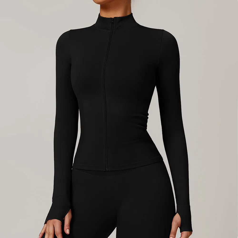 Women's Seamless Long-Sleeve Yoga and Fitness Jacket