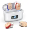 Wireless Mini Noise-cancelling Hearing Aid for Seniors, HD Digital Display, With Large-capacity Battery Charging Box 1