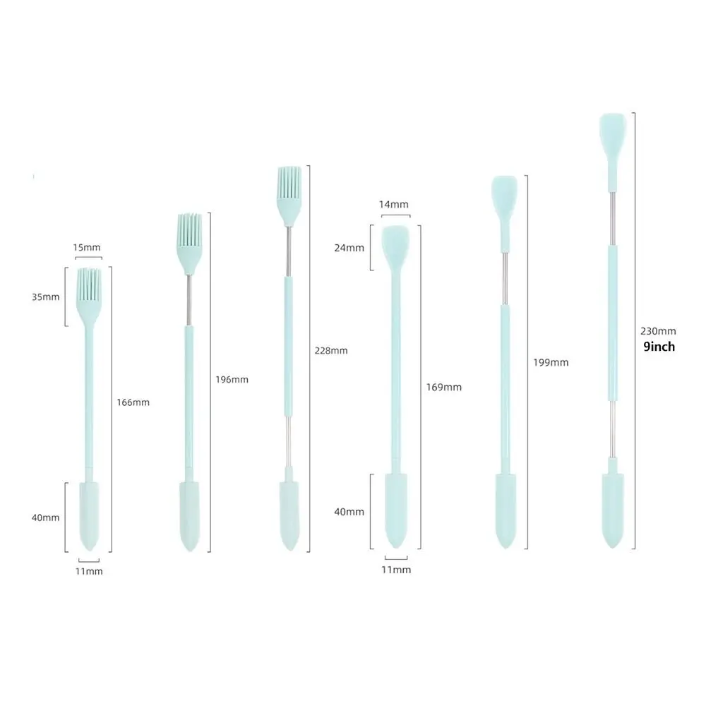 Oil Brush Last Drop Scoop Face Mask Brush Makeup Brushes Deep Bottle Scraper Cosmetics Spoon Silicone Telescopic Spatula