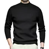 Y2k Autumn Winter Mens Black Pullover Sweater Fashion Casual Slim Fit O-Neck Knitted Oversize Man Streetwear Knitwear Pull Homme 1