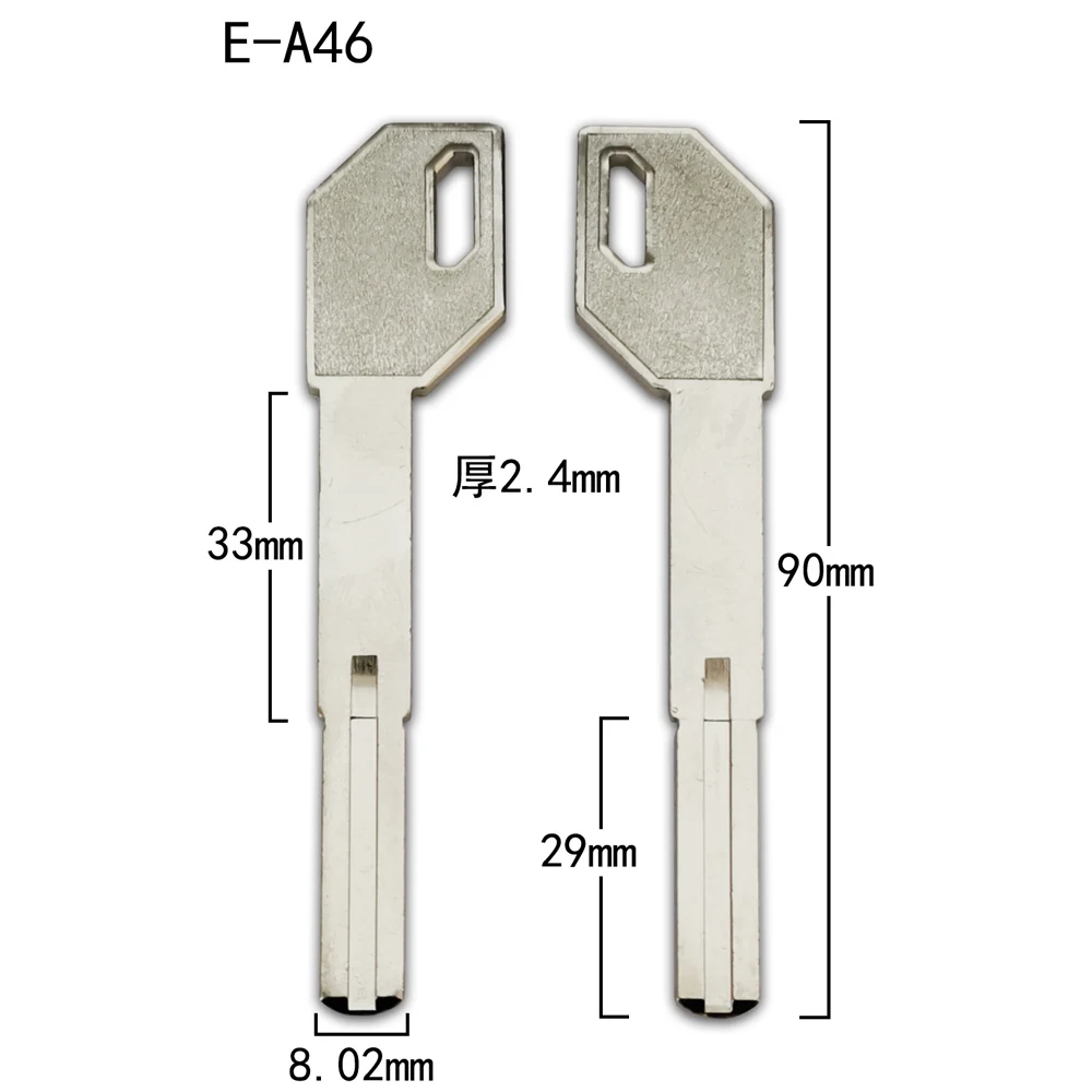 JMCKJ 5 10pcs Long necked gun handle double leaf fingerprint lock key blank, super C-level extended key embryo
