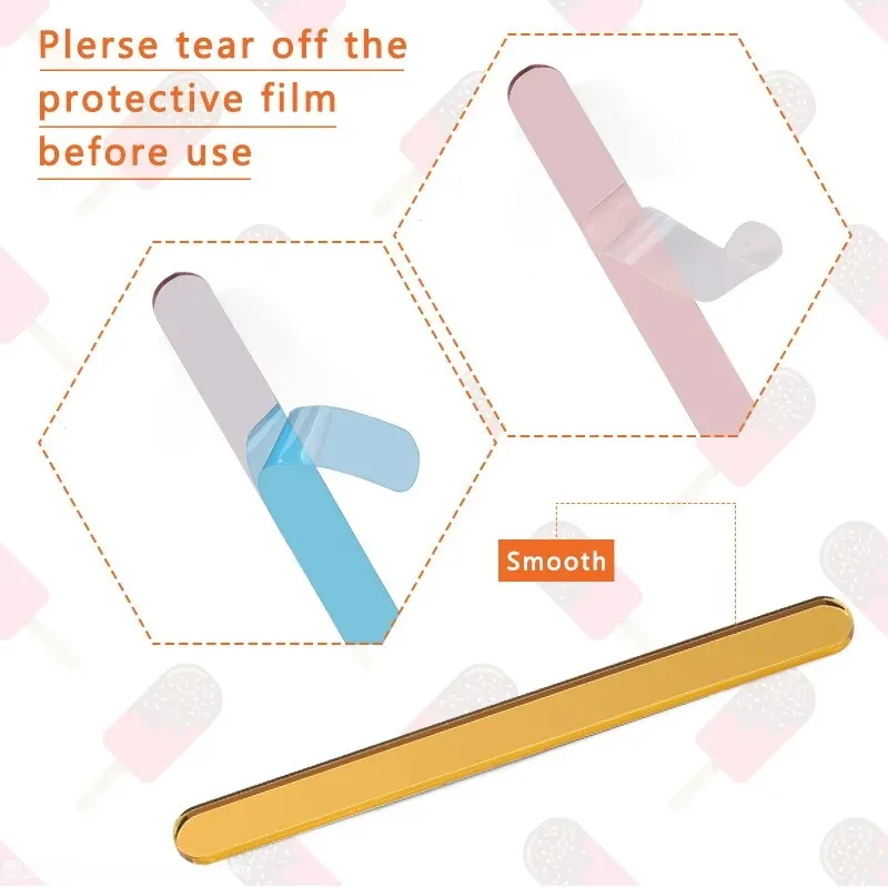Description Picture 5 of item10Pcs DIY Acrylic Ice Summer Reusable Popsicle 11.3x1cm Crafts Sticks Ice Cream Sticks Cakesicle Ice Pop Candy Popsicle Mold