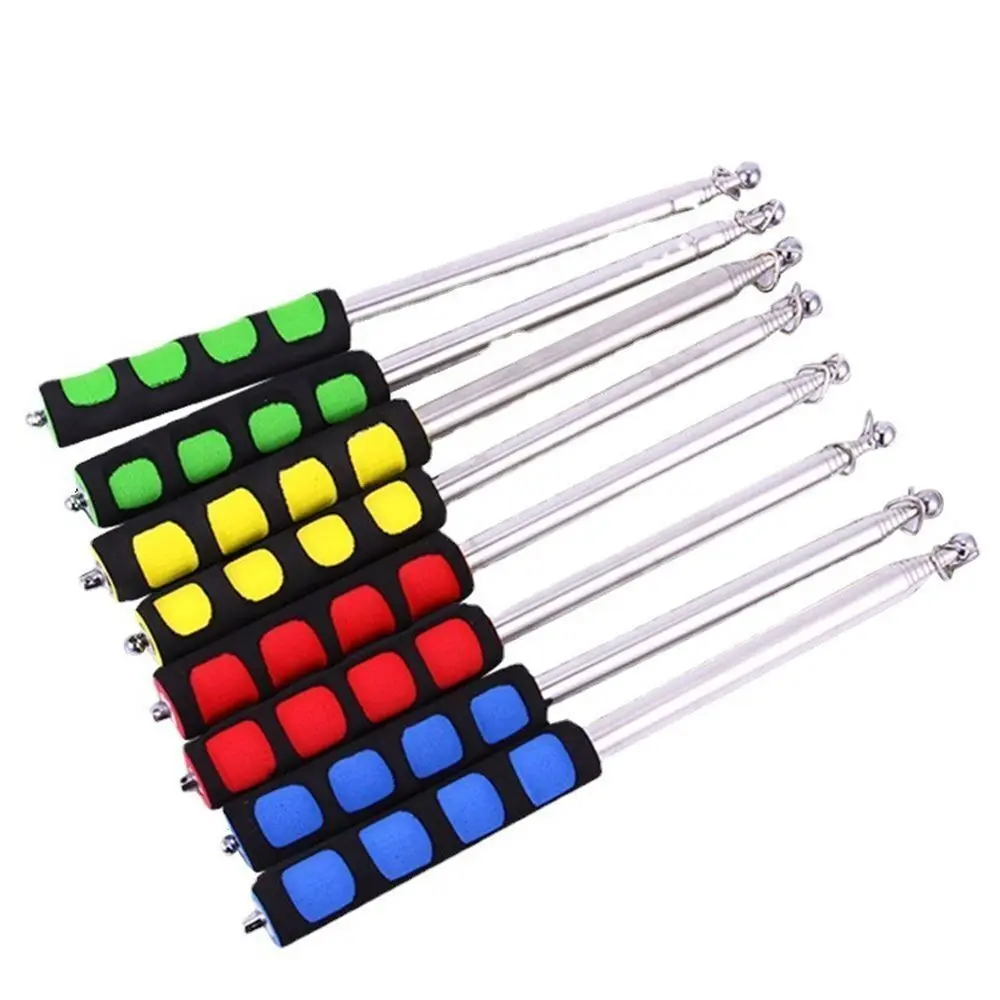 Description Picture 2 of itemFlexible Handle Flagpole Telescopic Stainless Steel Tour Guide Banner Flagstaff Teaching Stick Teacher Pointer Hand Flagpole