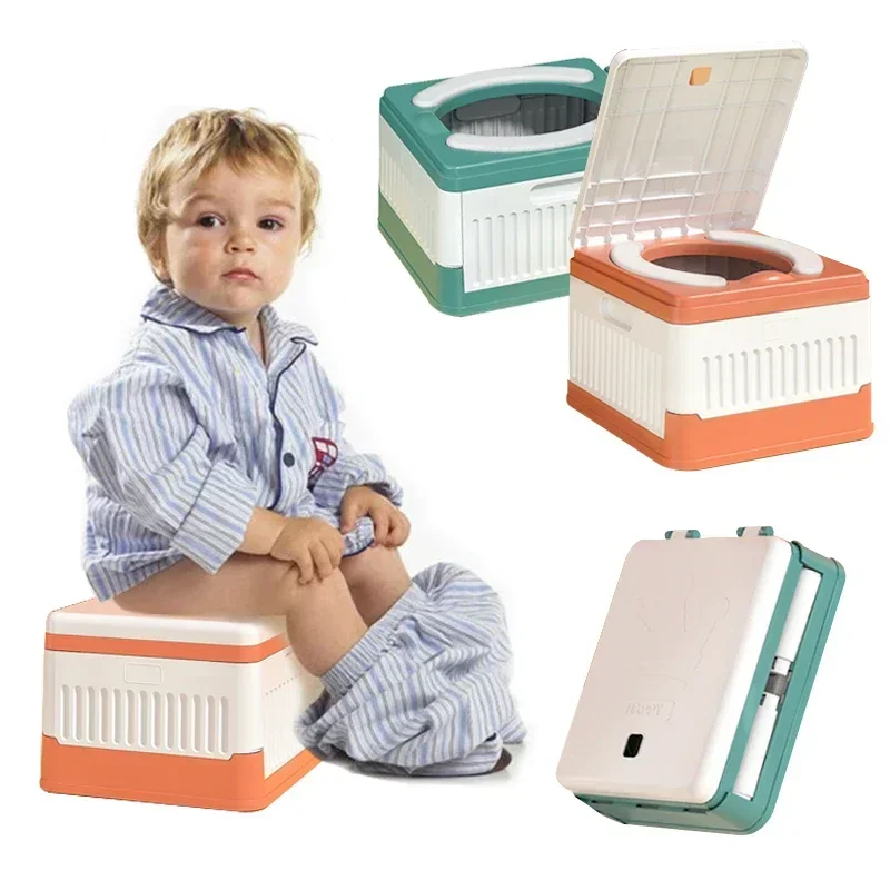 Potty Training Toilet for Kids Children's Solid Color Portable Folding Car Emergency and Outdoor Activities Toilet Toilet 2