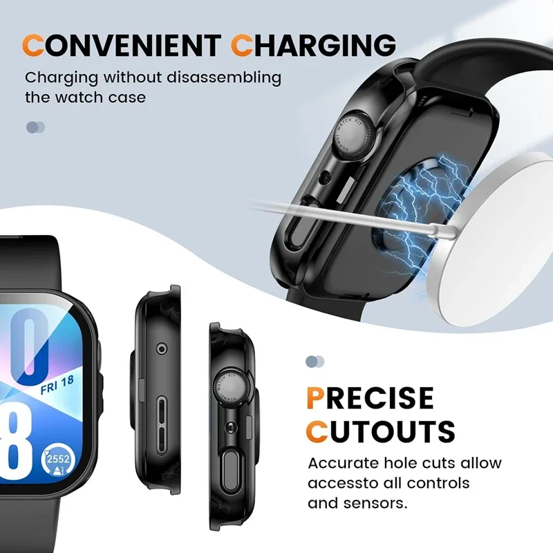 Huawei Watch Fit Protective Case with Screen Glass Protector | Anti-Scratch Bumper Cover