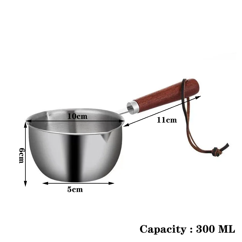 Multifunctional Stainless Steel Mini Breakfast Cooking Pan With Graduated Spoon Butter Chocolate Instant Pot Nonstick Cookware