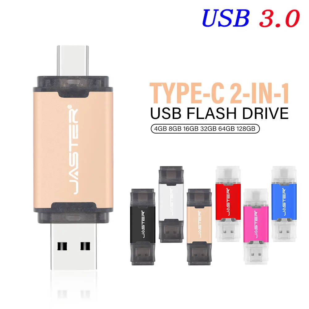 Unidad Flash USB OTG para teléfono móvil, Pendrive de alta velocidad de  64GB, 32GB, llavero blanco, logotipo personalizado gratis, TYPE-C -  AliExpress