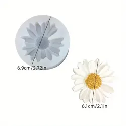 3D Daisy Flower Silicone Mold for Candle and Plaster Crafting (B)