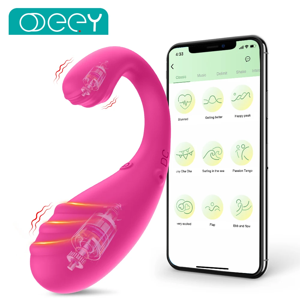 Dual Motor APP Bluetooth Steuerung Vagina Vibratoren Klitoris G-punkt Vibrierender Stimulator Tragbare Anal Massager Sex Spielzeug für Frauen 1