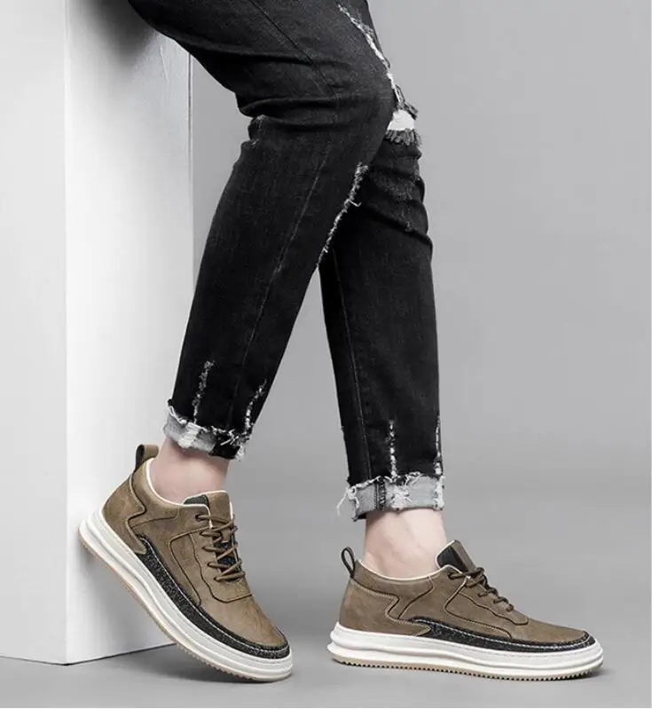 Herren Elevator Sneaker Aus Echtleder Für 8cm Mehr Körpergröße_voghion.com