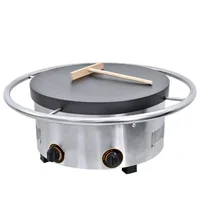 Snack Equipment Home 360 Rotatable Electric Gas Crepe Maker Diameter 40CM Large Turntable Class Halberd Furnace 1