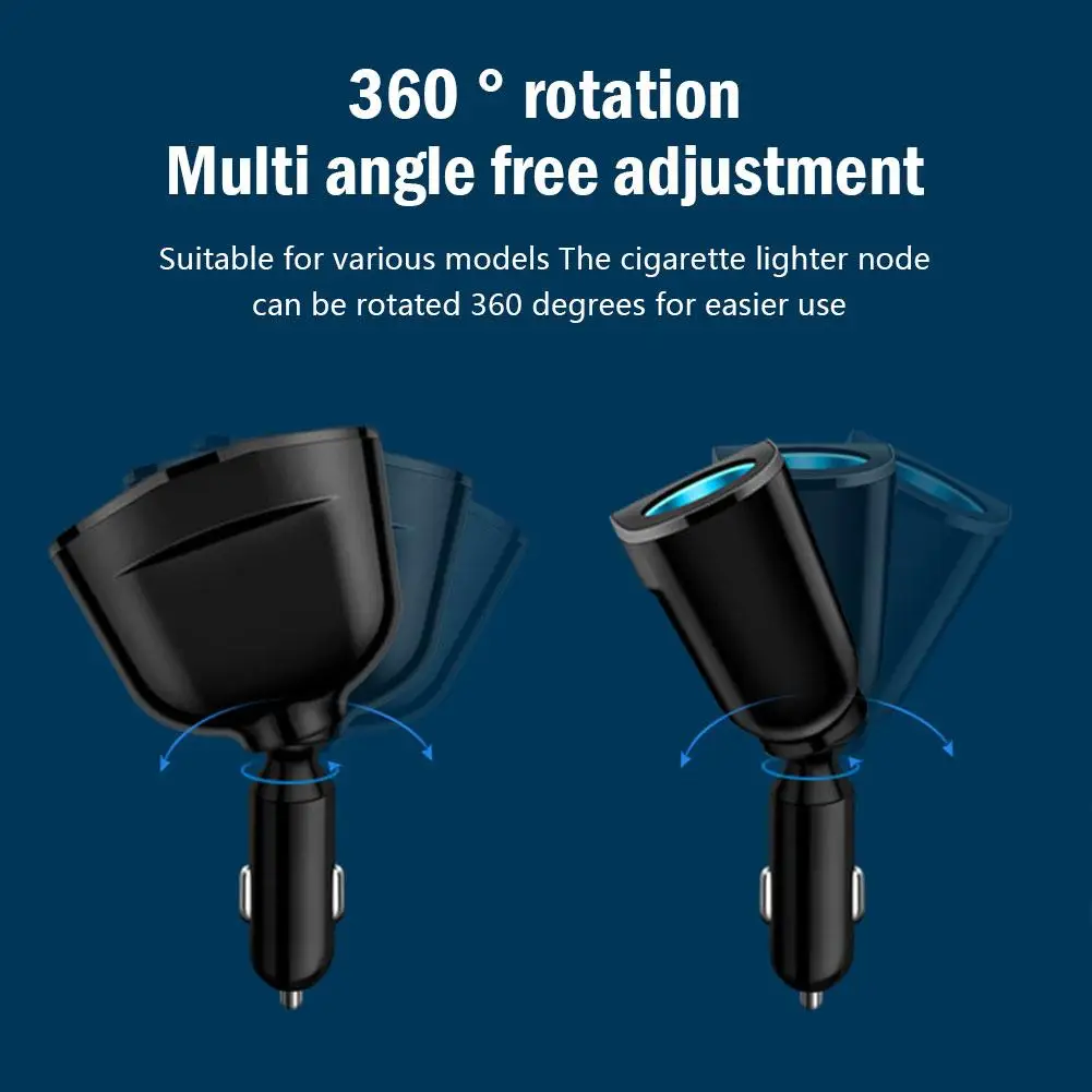 Caricabatterie per Auto QC3.0 12V/24V, Adattatore di Alimentazione USB Doppio, Presa Accendisigari, Caricatore Rapido per Telefono - Image 3