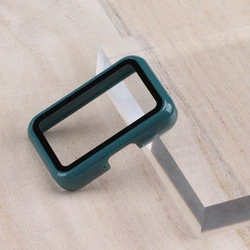 Full - Coverage Tempered Glass Watch Case with Durable Hard PC Frame - Drop - Proof Protection (Official Green)