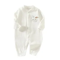Muslin Newborn Jumpsuit Cartoon Bear Long Sleeves Baby Rompers for Boys Girls Spring Clothes Infant Outfit Toddler Onesie 0-18M 3