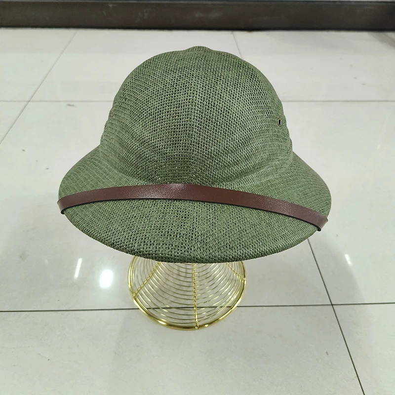 Sb4ddb739c1d74935a9435cc6a3e677d3m New Straw Helmet Pith Fedora Hats for Babies, Kids, Women, Men Vietnam War Army Sun Hat Dad Boater Bucket Hats Safari Jungle Miners Cap Mallzona